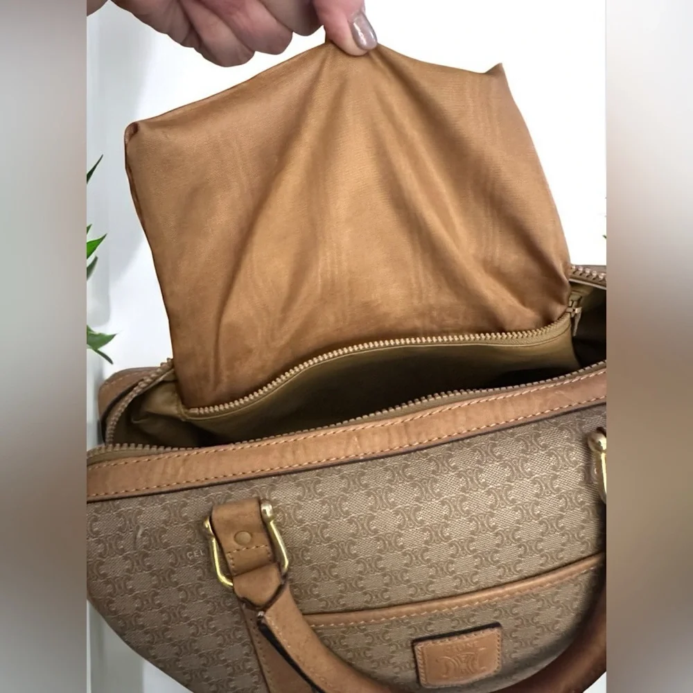 Celine champagne Macadem Triomphe Boston Mini Bag - Picture 14 of 16